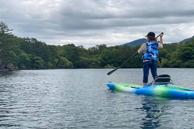 【福島・裏磐梯・SUP】雄大な磐梯山を眺めながら桧原湖シングルSUP（半日） 写真4