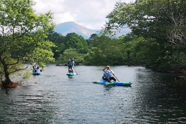 【福島・裏磐梯・SUP】雄大な磐梯山を眺めながら桧原湖シングルSUP（半日） 写真6