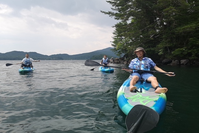 【福島・裏磐梯・SUP】雄大な磐梯山を眺めながら桧原湖シングルSUP（半日）