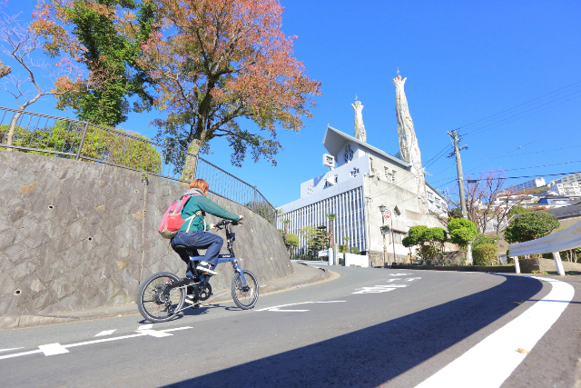 【長崎県・長崎市・レンタサイクル】eBikeに乗って坂や路地をより快適に探検 写真3