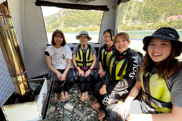 【和歌山・古座川・自然体験】透明度抜群な川で、テントサウナ＆ソト遊びをしよう！
