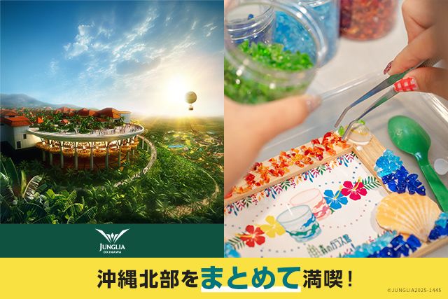 北部満喫セット券 JUNGLIA OKINAWA×森のガラス館 北部満喫セット券 JUNGLIA OKINAWA×森のガラス館