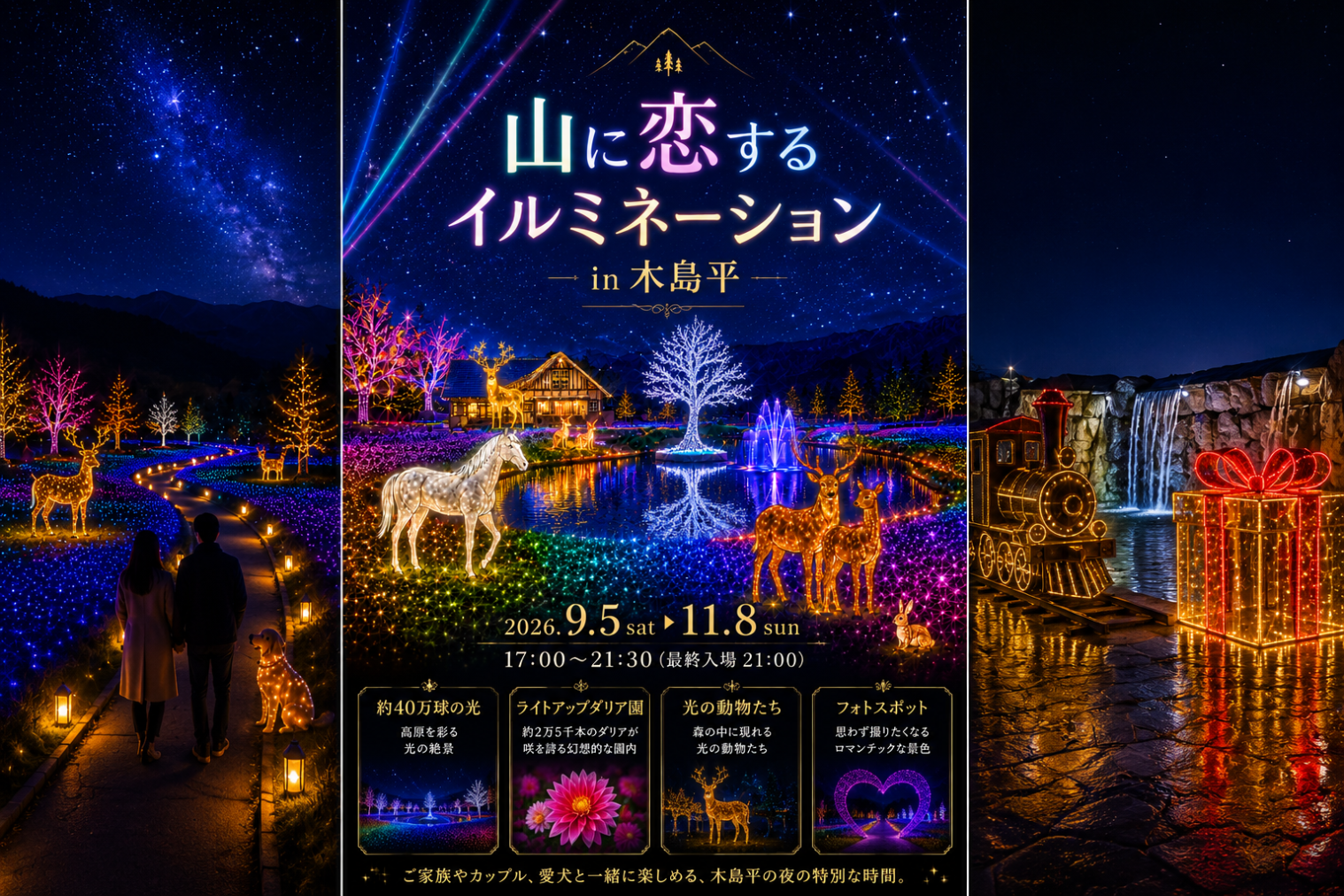 【購入日の翌日から使用可】長野/木島平・ 山に恋するイルミネーション入場券 【購入日の翌日から使用可】長野/木島平・ 山に恋するイルミネーション入場券